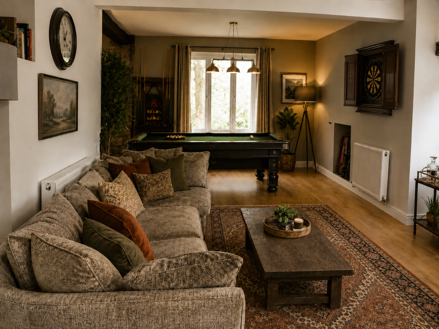 Hycemoorside House living room after considered improvement